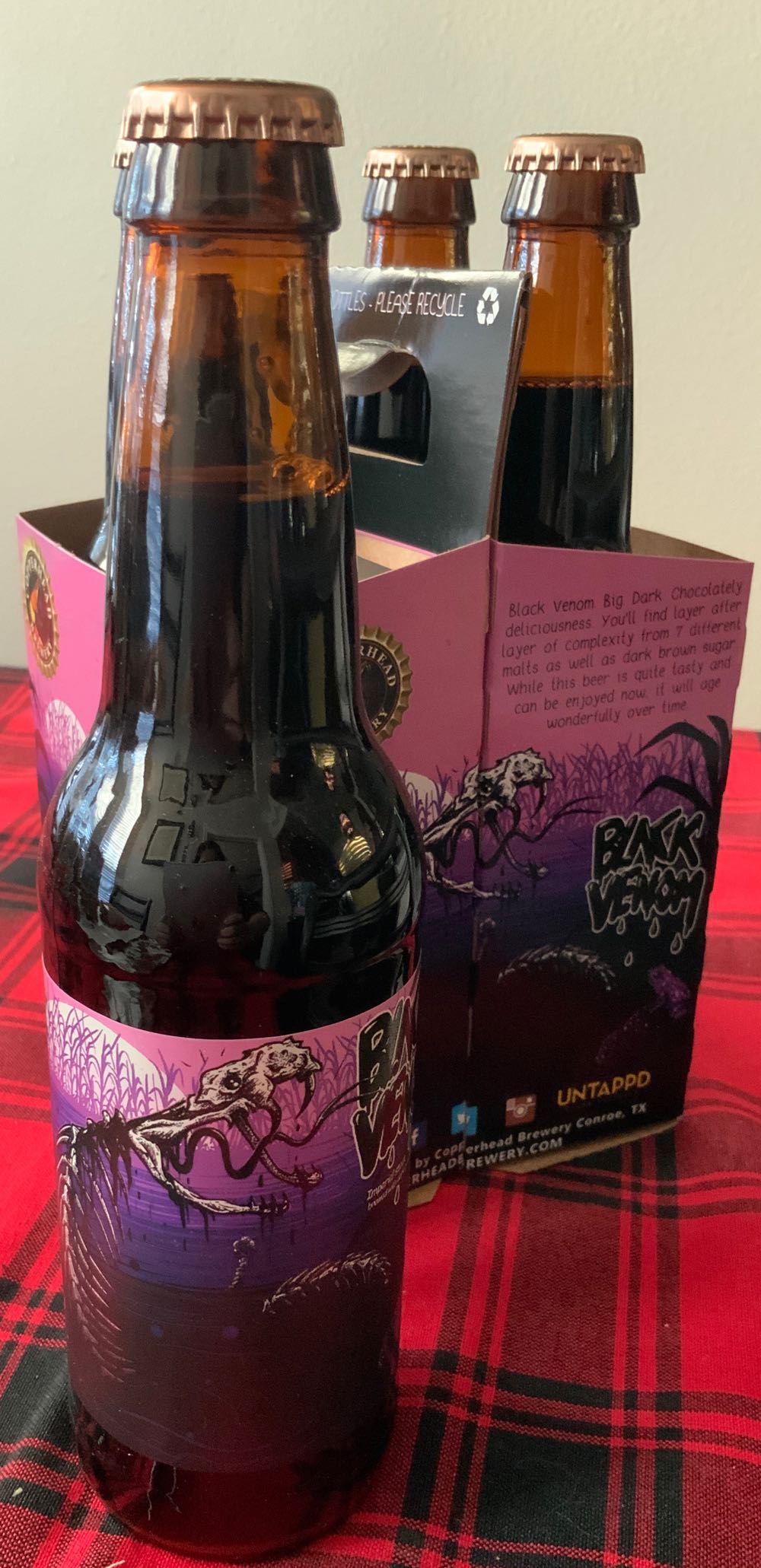 Black Venom - Copperhead Brewery (12 FL OZ) alcohol collectible [Barcode 712131671683] - Main Image 3