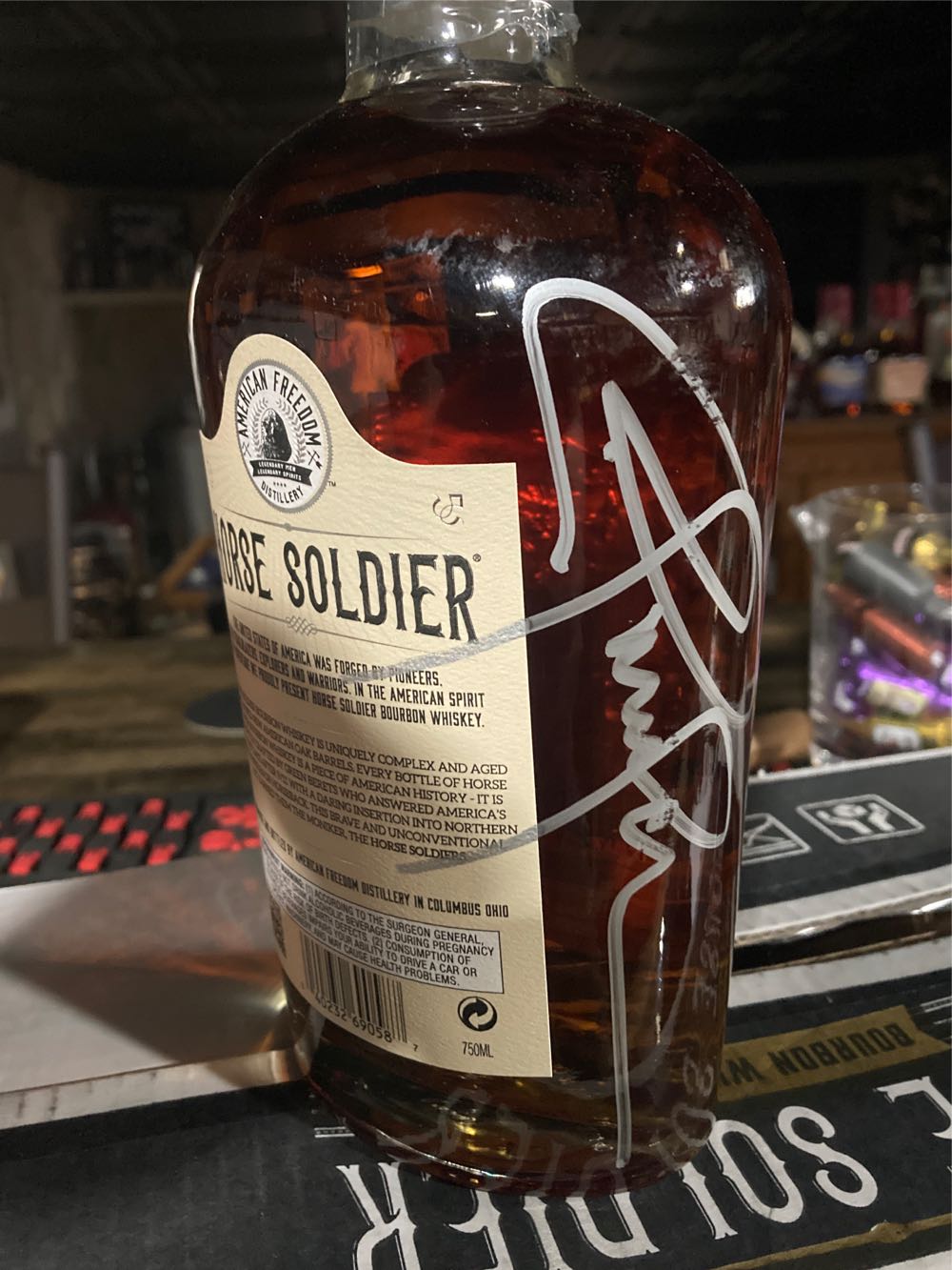 Horse Soldier Reserve  Barrel Strength - American Freedom Distillery (750 mL) alcohol collectible [Barcode 040232690587] - Main Image 3