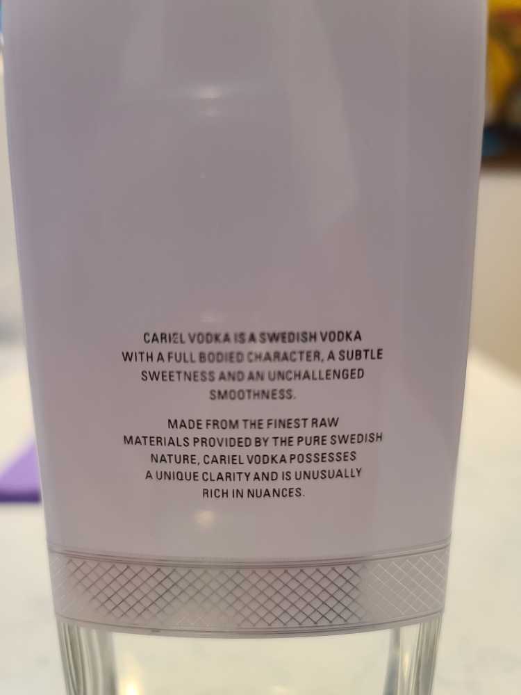 CARIEL  alcohol collectible [Barcode 7350012080037] - Main Image 3