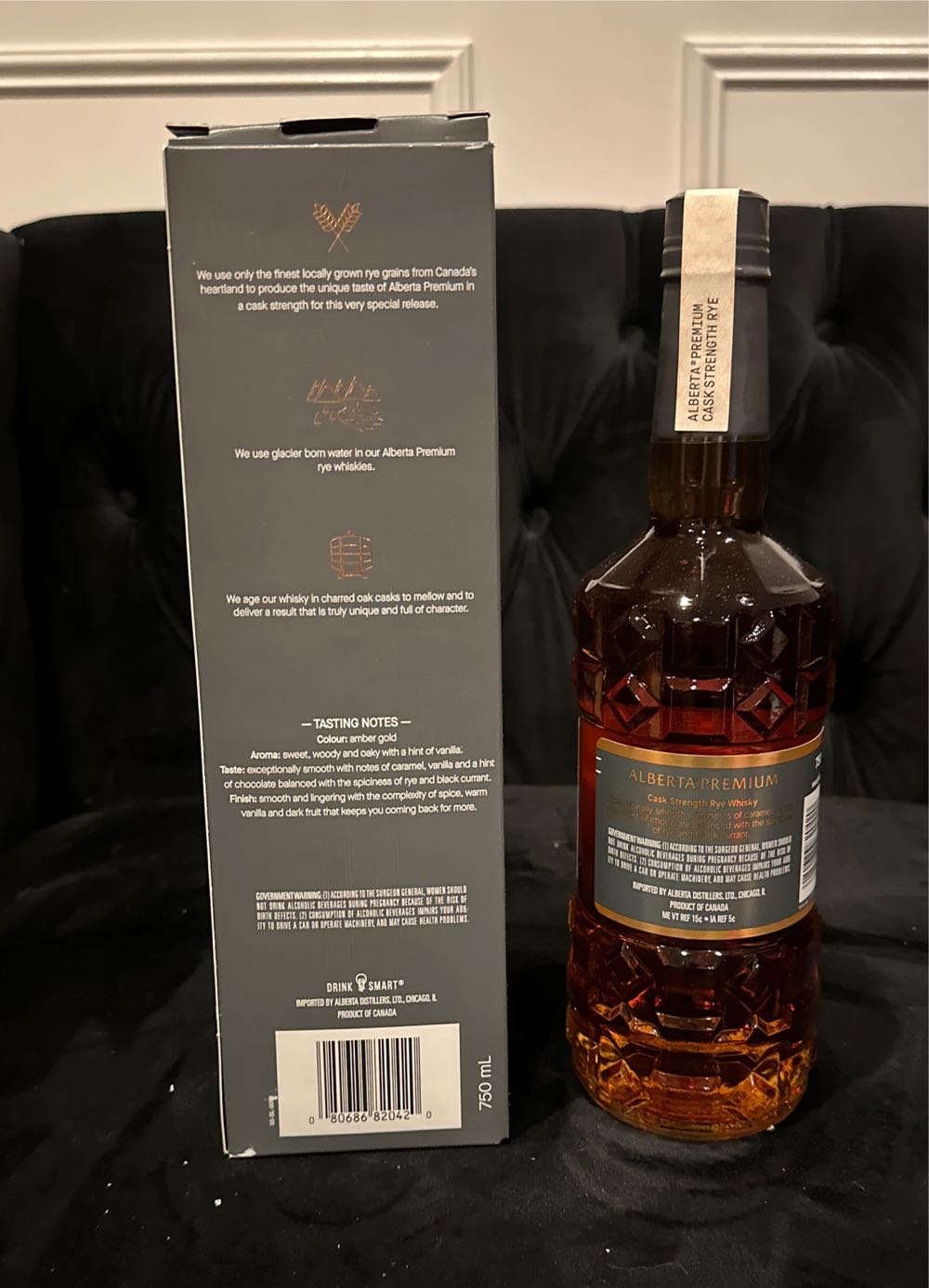 Alberta Premium Cask Strength Rye - Alberta Distillers Limited (750 mL) alcohol collectible [Barcode 080686820420] - Main Image 2