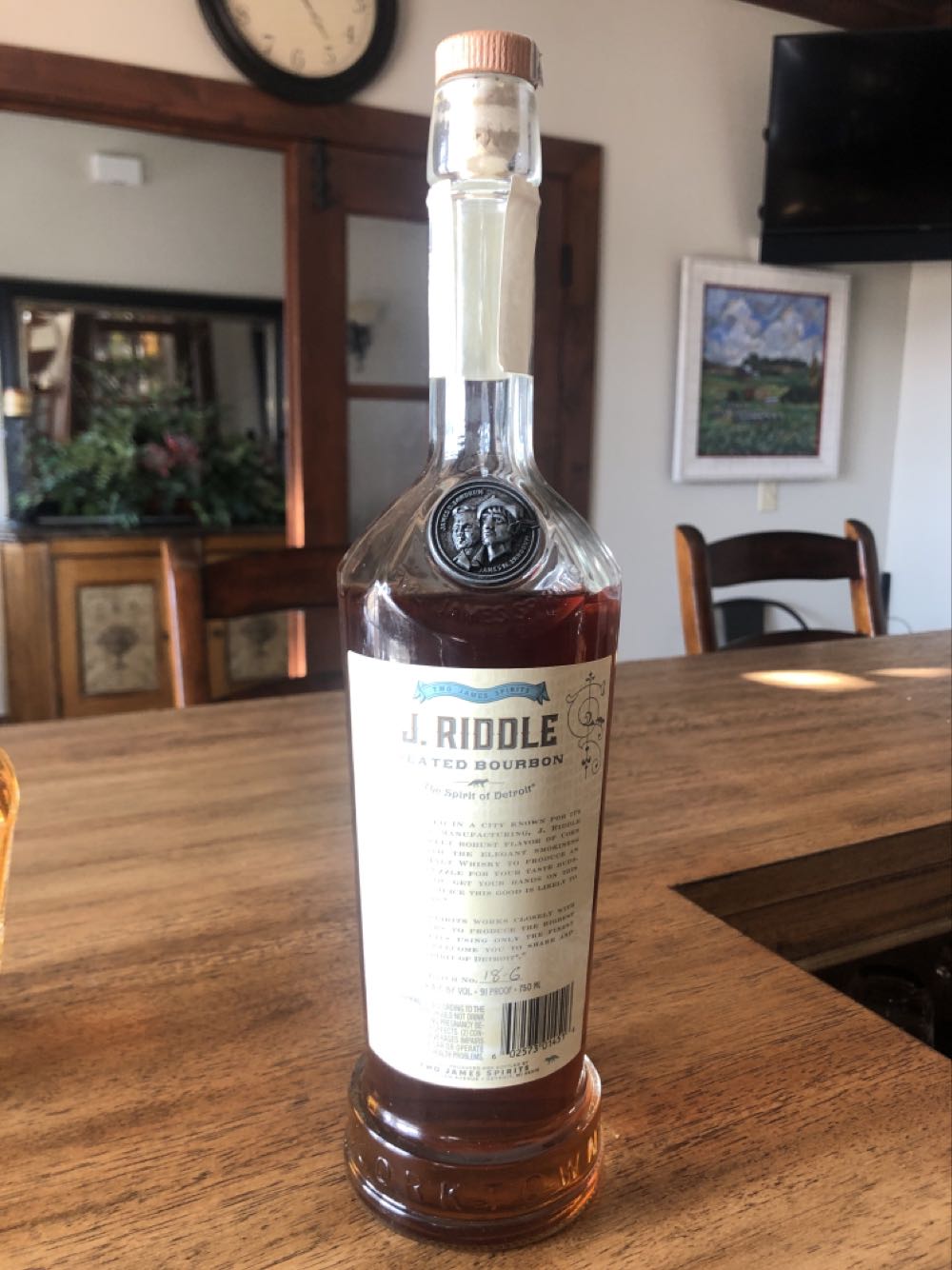 James J. Riddle Peated - Two James Spirits (750 mL) alcohol collectible [Barcode 602573014516] - Main Image 2