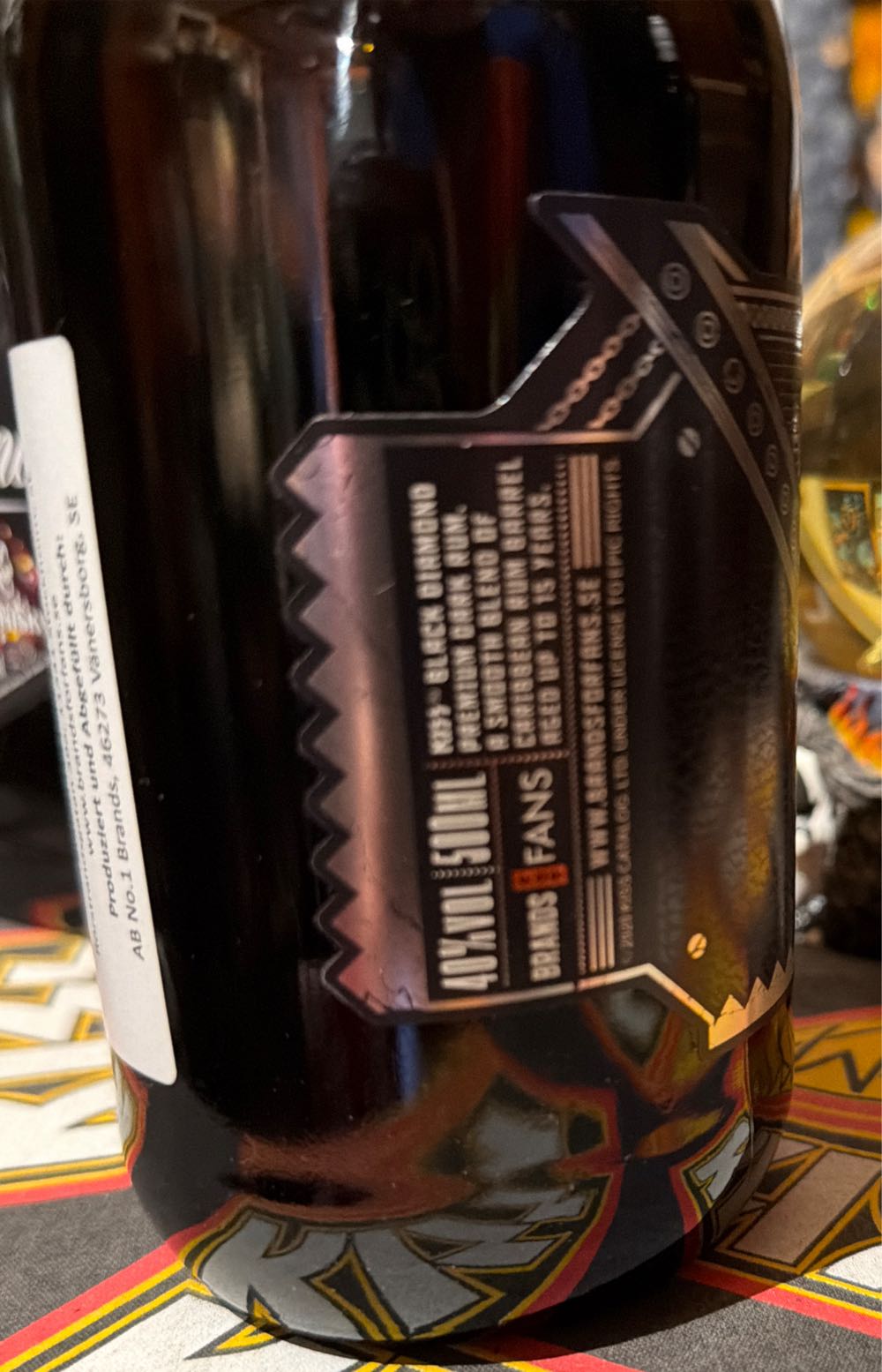 Kiss Black Diamond Rum 40% 05 - Brands For Fans (0,5 L) alcohol collectible [Barcode 7350064820384] - Main Image 2