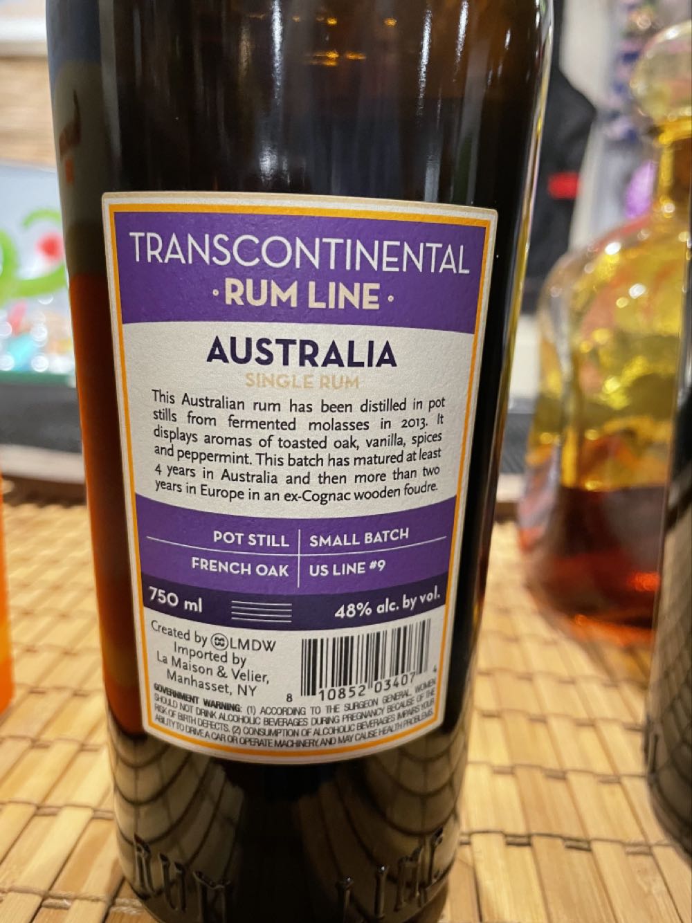 TCRL Australia 2013 - Beenleigh (750 mL) alcohol collectible [Barcode 810852034074] - Main Image 2