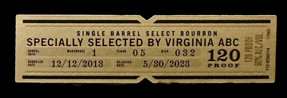 Knob Creek Single Barrel Select - Knob Creek Distillery (750mL) alcohol collectible [Barcode 080686016823] - Main Image 4