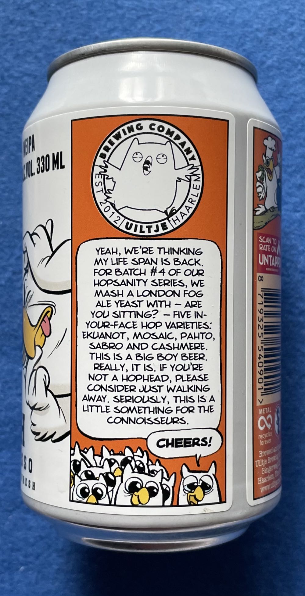 My Life Span 4 - Uiltje Brewing Company (330 mL) alcohol collectible [Barcode 8719325540901] - Main Image 3