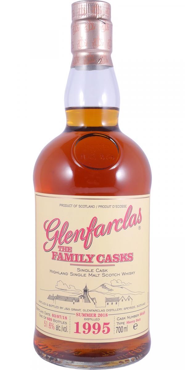 Glenfarclas Family Casks 1995 2018 Single Malt Scotch Whisky  alcohol collectible [Barcode 5018066019954] - Main Image 2