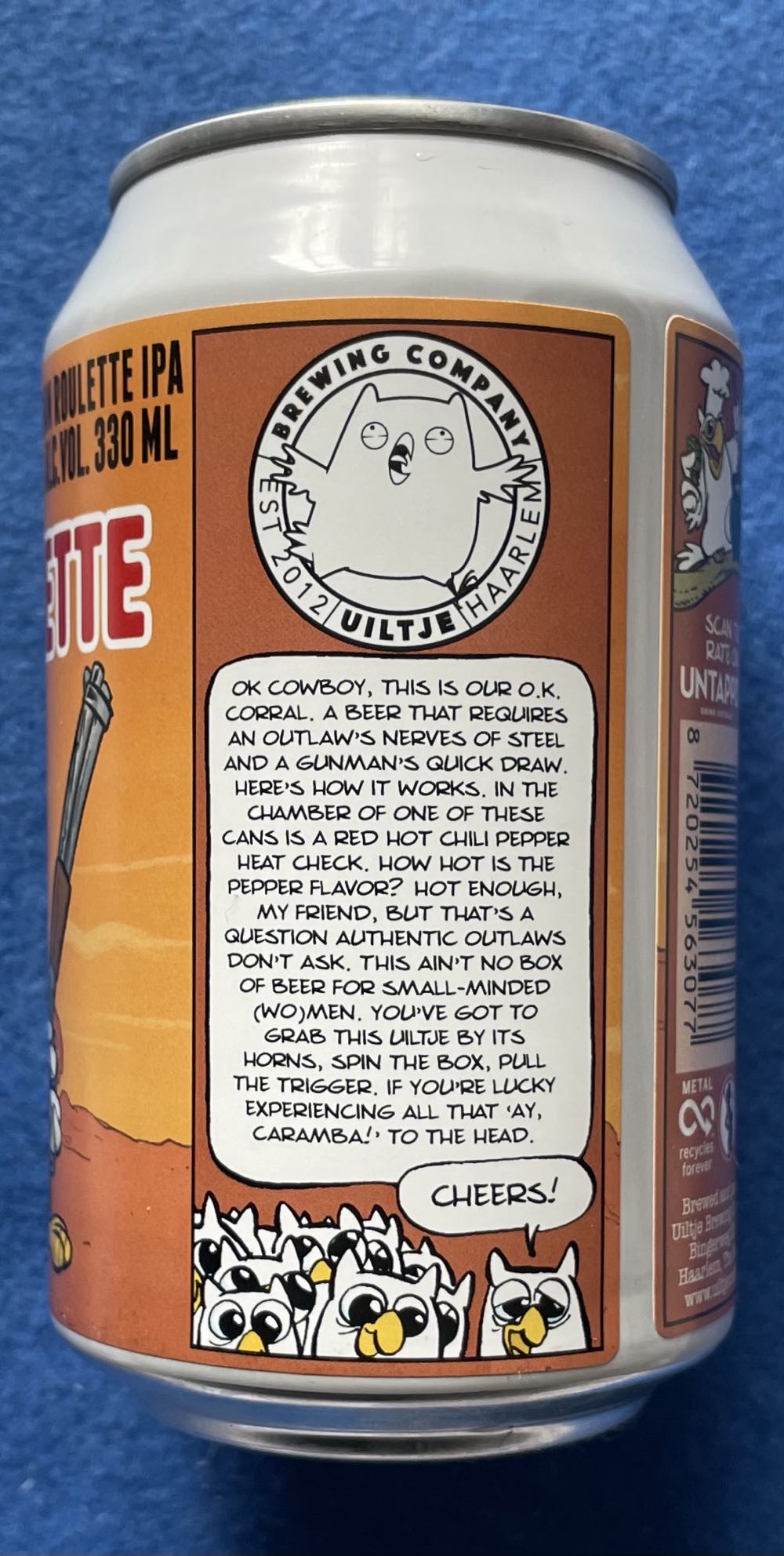 Russian Roulette - Uiltje Brewing Company (330 mL) alcohol collectible [Barcode 8720254563077] - Main Image 3