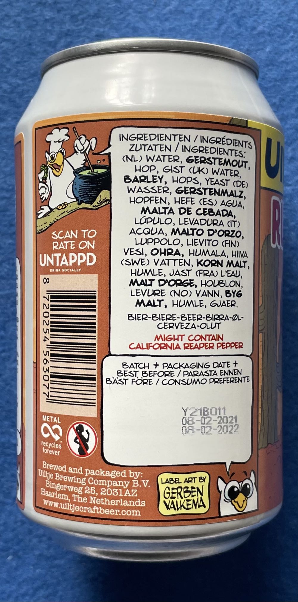 Russian Roulette - Uiltje Brewing Company (330 mL) alcohol collectible [Barcode 8720254563077] - Main Image 4