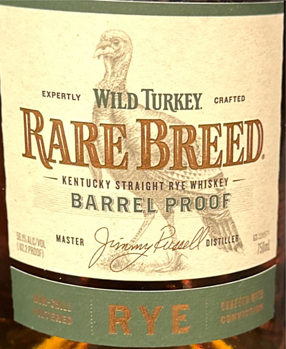 Wild Turkey Rare Breed Rye - Wild Turkey Distilling Co. (750mL) alcohol collectible [Barcode 721059003148] - Main Image 3