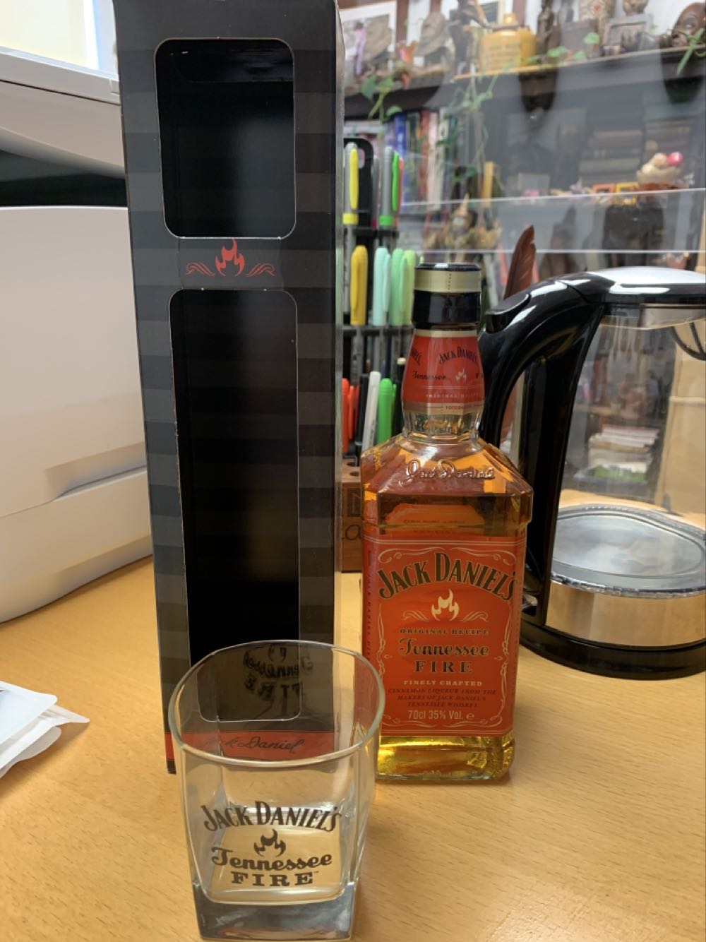 Set Fire Box With Glass Shot - Jack Daniel Distillery (700 mL) alcohol collectible - Main Image 2