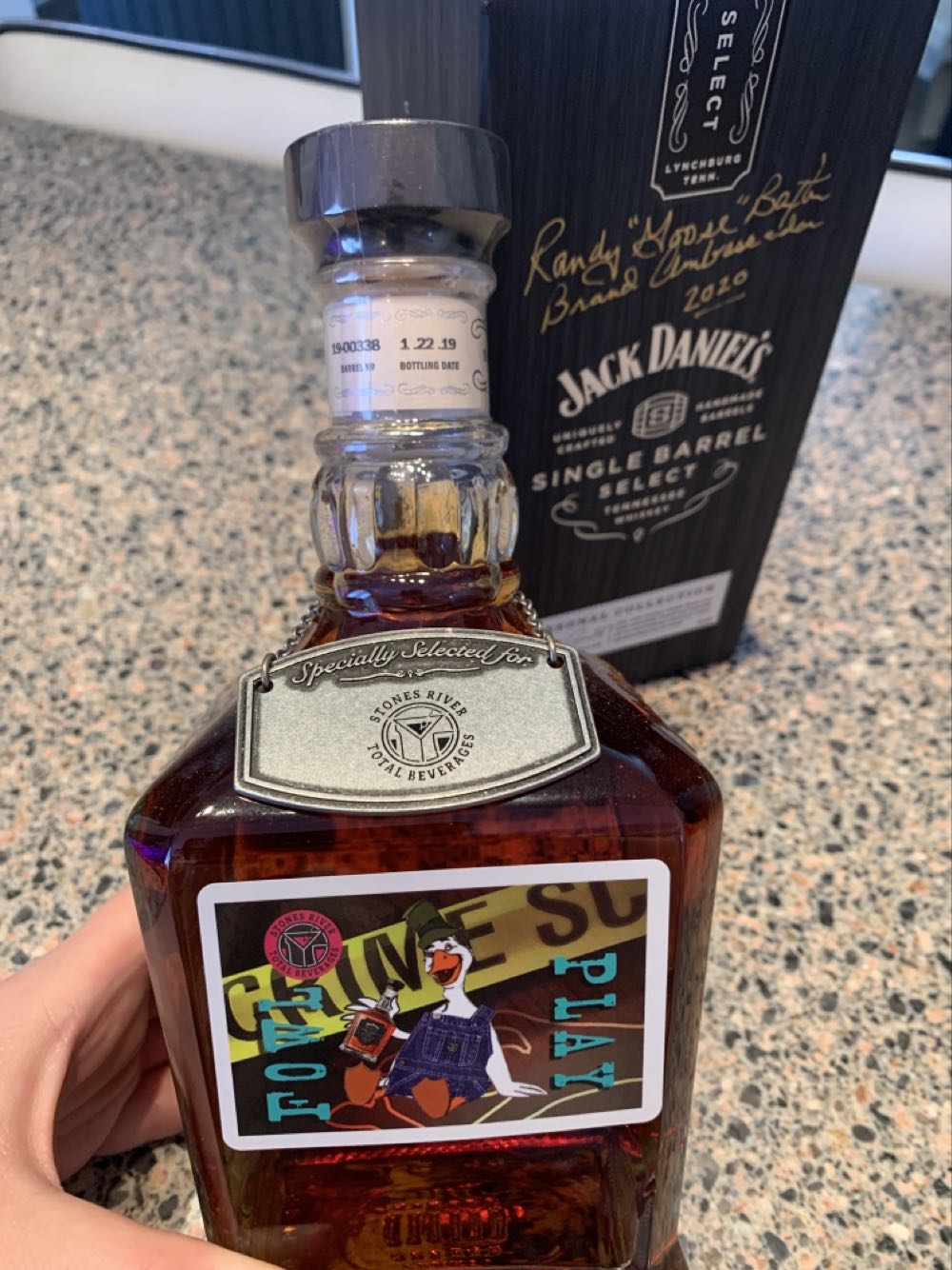 Total Beverages Randy “Goose” Fawl Play - Jack Daniel Distillery (700 mL) alcohol collectible - Main Image 2