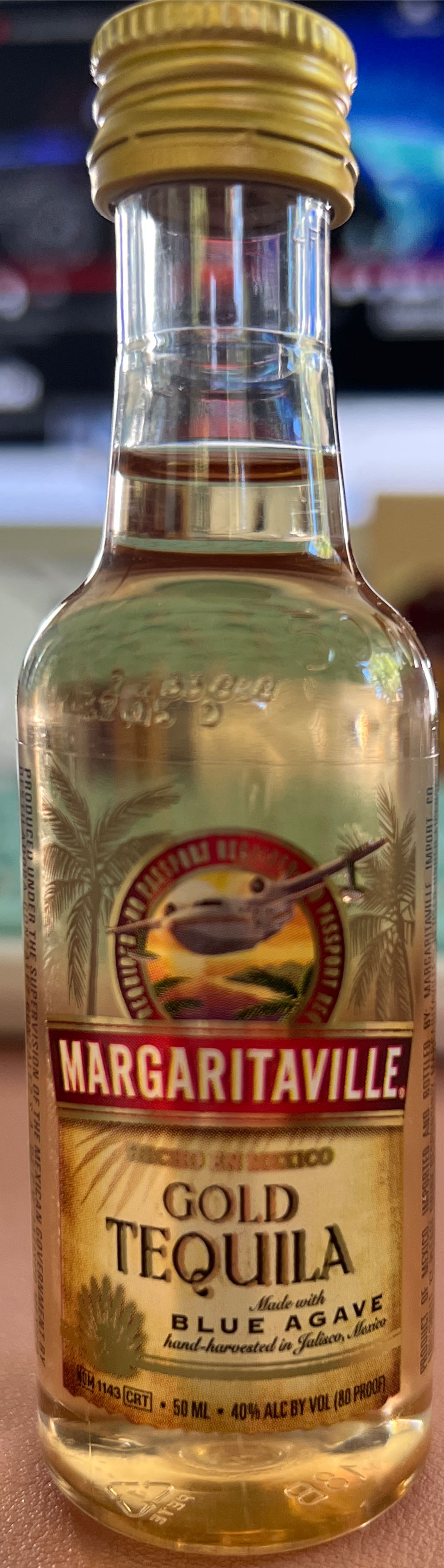 Margaritaville Gold Ver 2  (50 mL) alcohol collectible [Barcode 086024007997] - Main Image 2