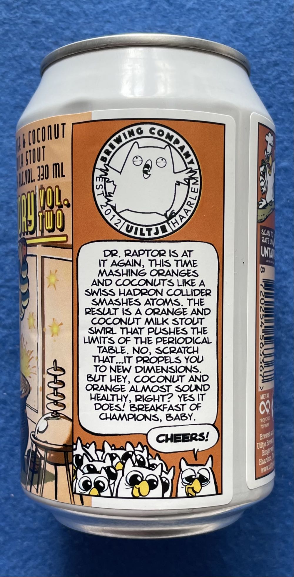 Dr. Raptor’s Laboratory Vol. Two - Uiltje Brewing Company (330 mL) alcohol collectible [Barcode 8720254563367] - Main Image 3