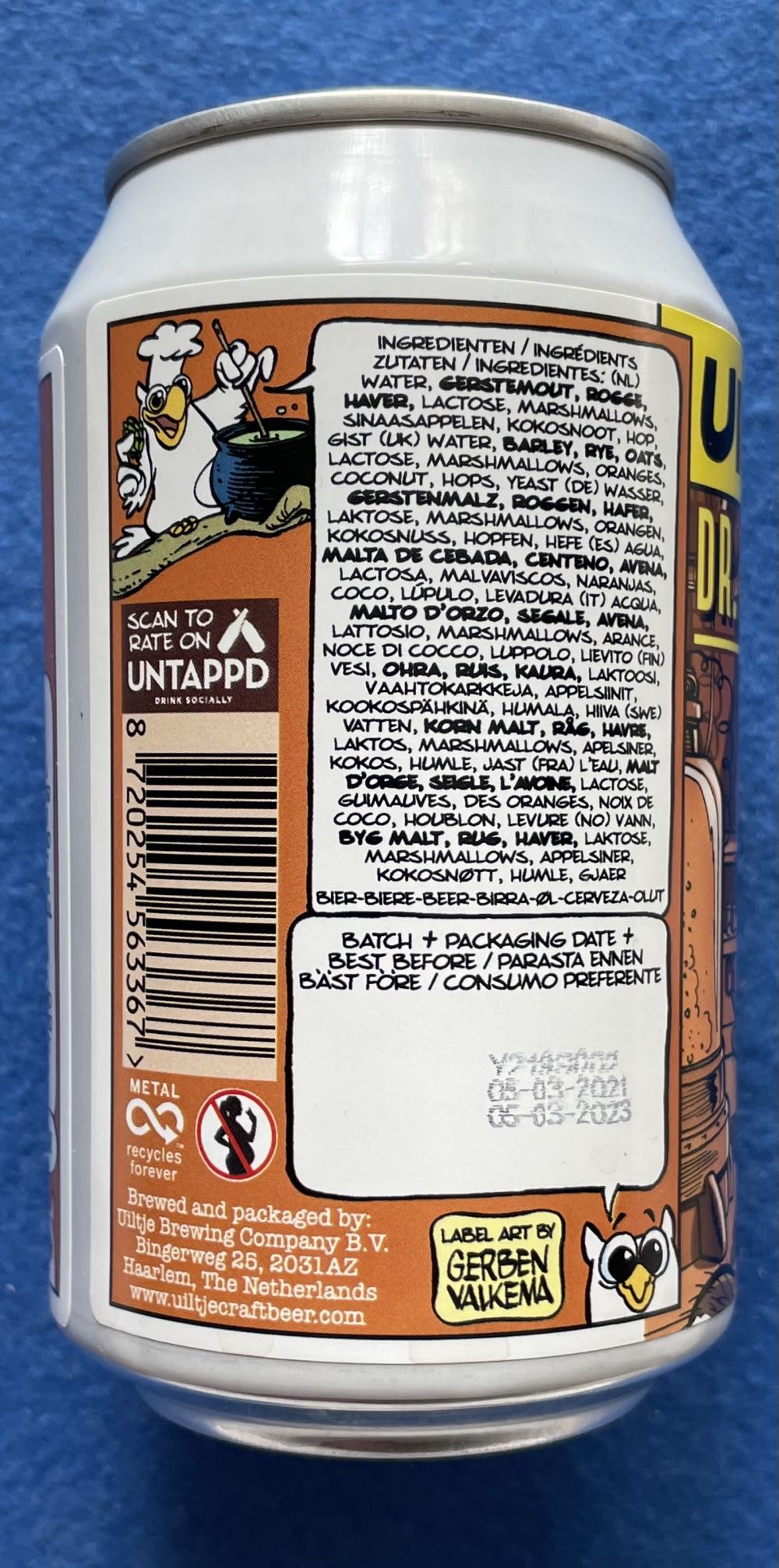 Dr. Raptor’s Laboratory Vol. Two - Uiltje Brewing Company (330 mL) alcohol collectible [Barcode 8720254563367] - Main Image 4