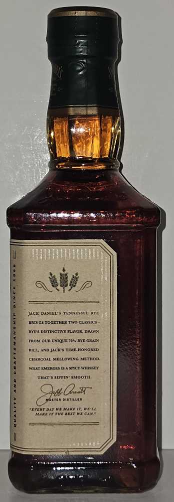 Rye - Jack Daniel Distillery (375 mL) alcohol collectible [Barcode 082184003794] - Main Image 4