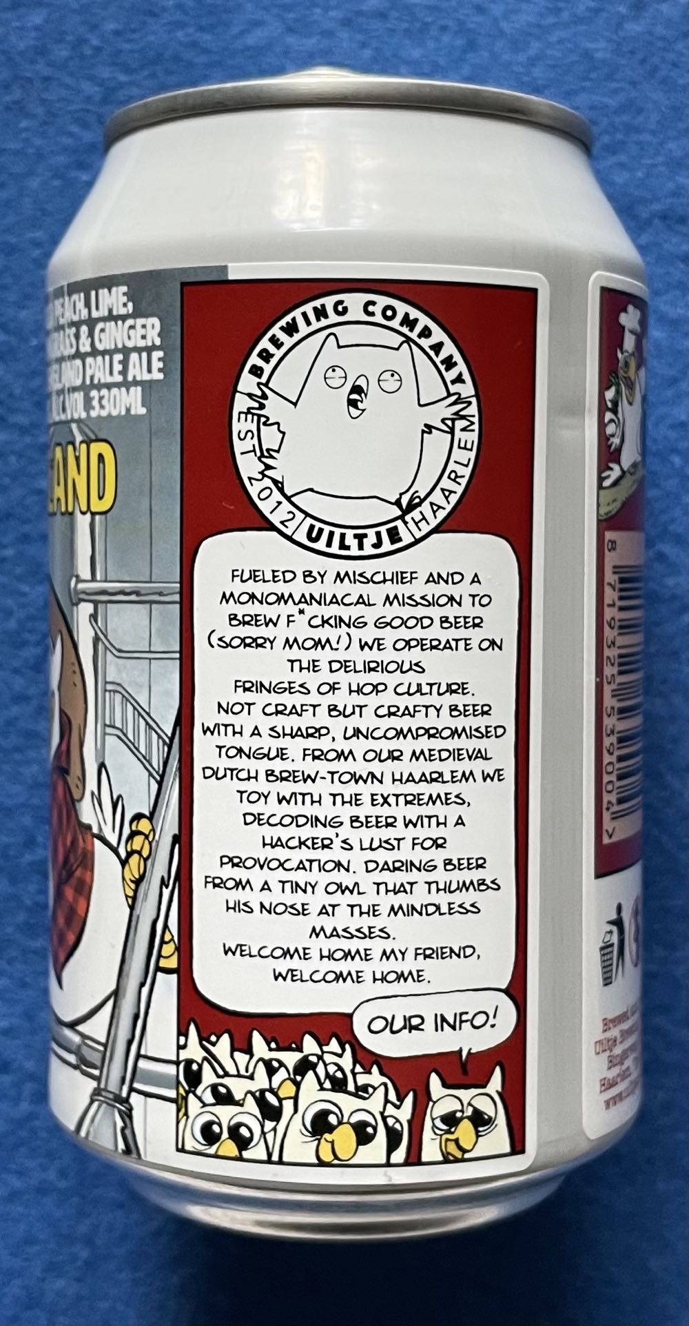 Ciel Bleu New England Pale Ale - Uiltje Brewing Company (330 mL) alcohol collectible [Barcode 8719325539004] - Main Image 3