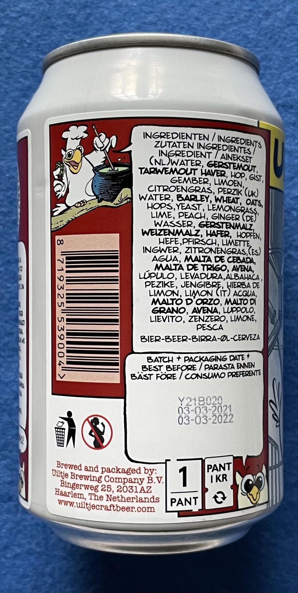 Ciel Bleu New England Pale Ale - Uiltje Brewing Company (330 mL) alcohol collectible [Barcode 8719325539004] - Main Image 4