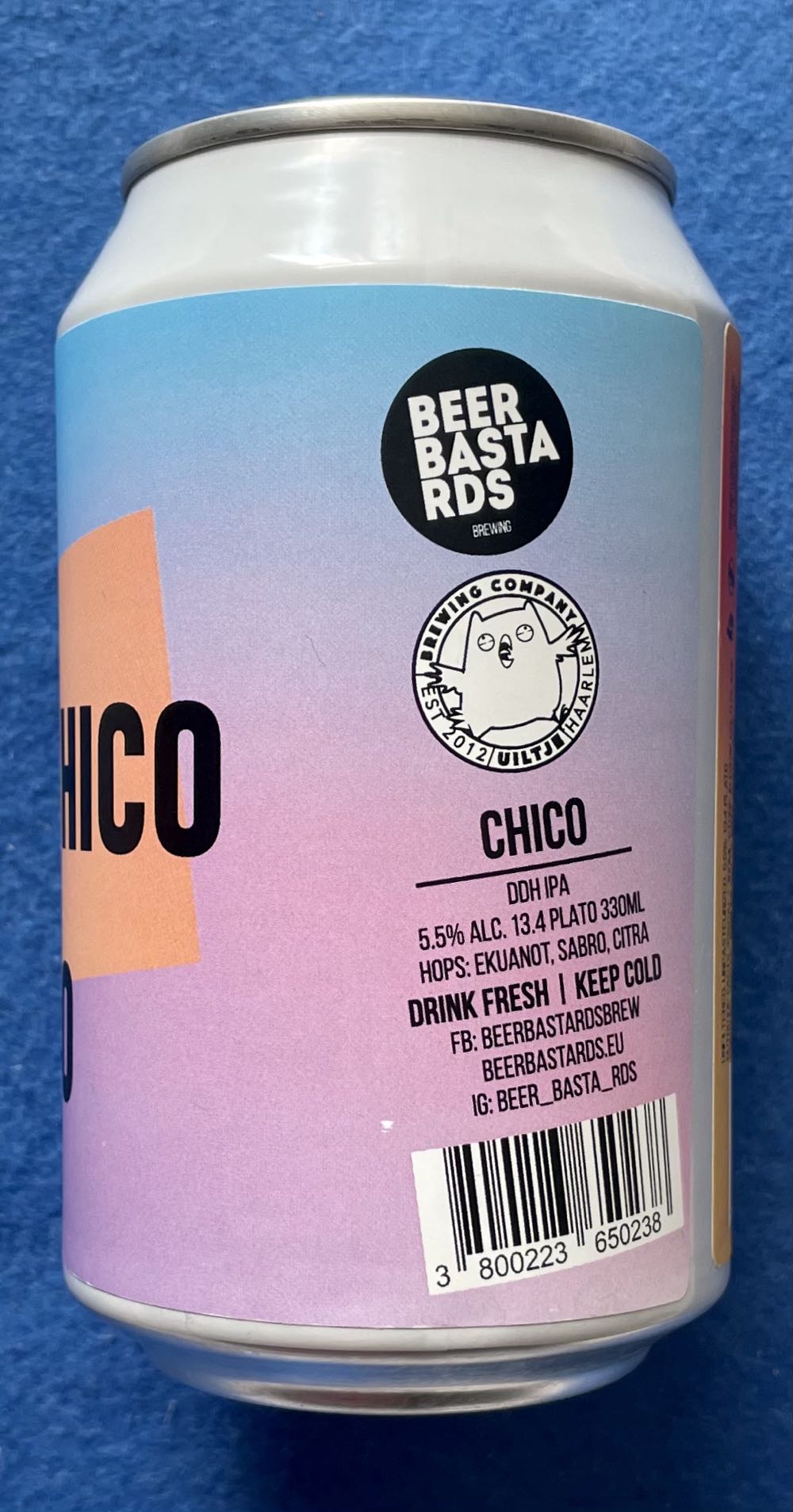 Chico - Uiltje Brewing Company (330 mL) alcohol collectible [Barcode 3800223650238] - Main Image 3