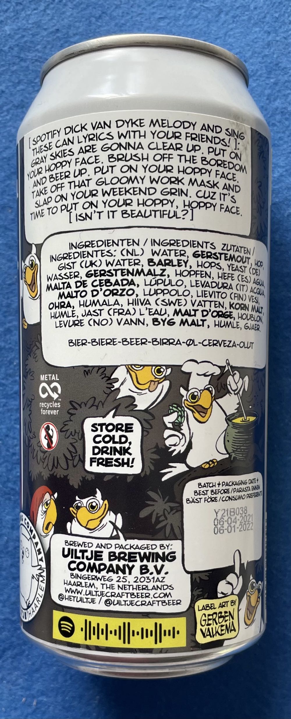 Put On A Hoppy Face... - Uiltje Brewing Company (440 mL) alcohol collectible [Barcode 8719325540796] - Main Image 3