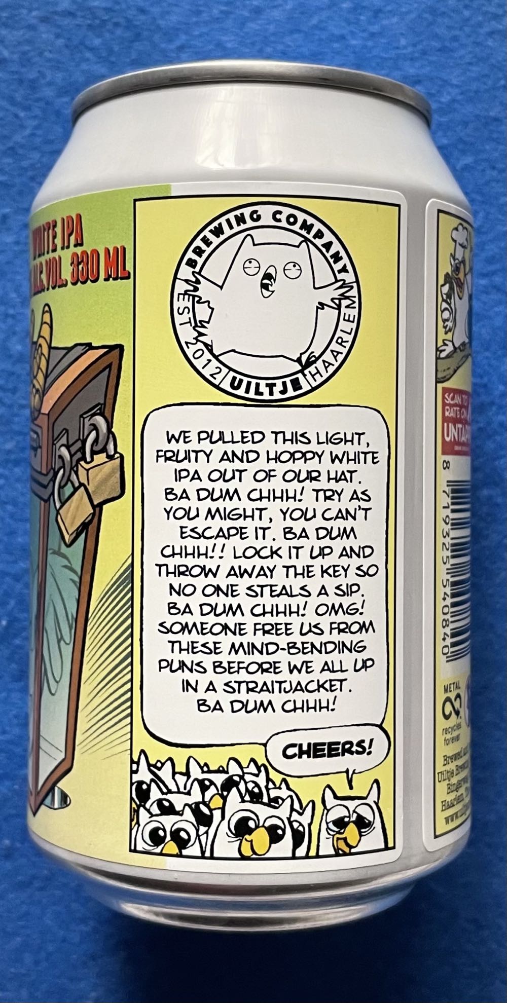 The Great Hoo-Dini Lentebier - Uiltje Brewing Company (330 mL) alcohol collectible [Barcode 8719325540840] - Main Image 3