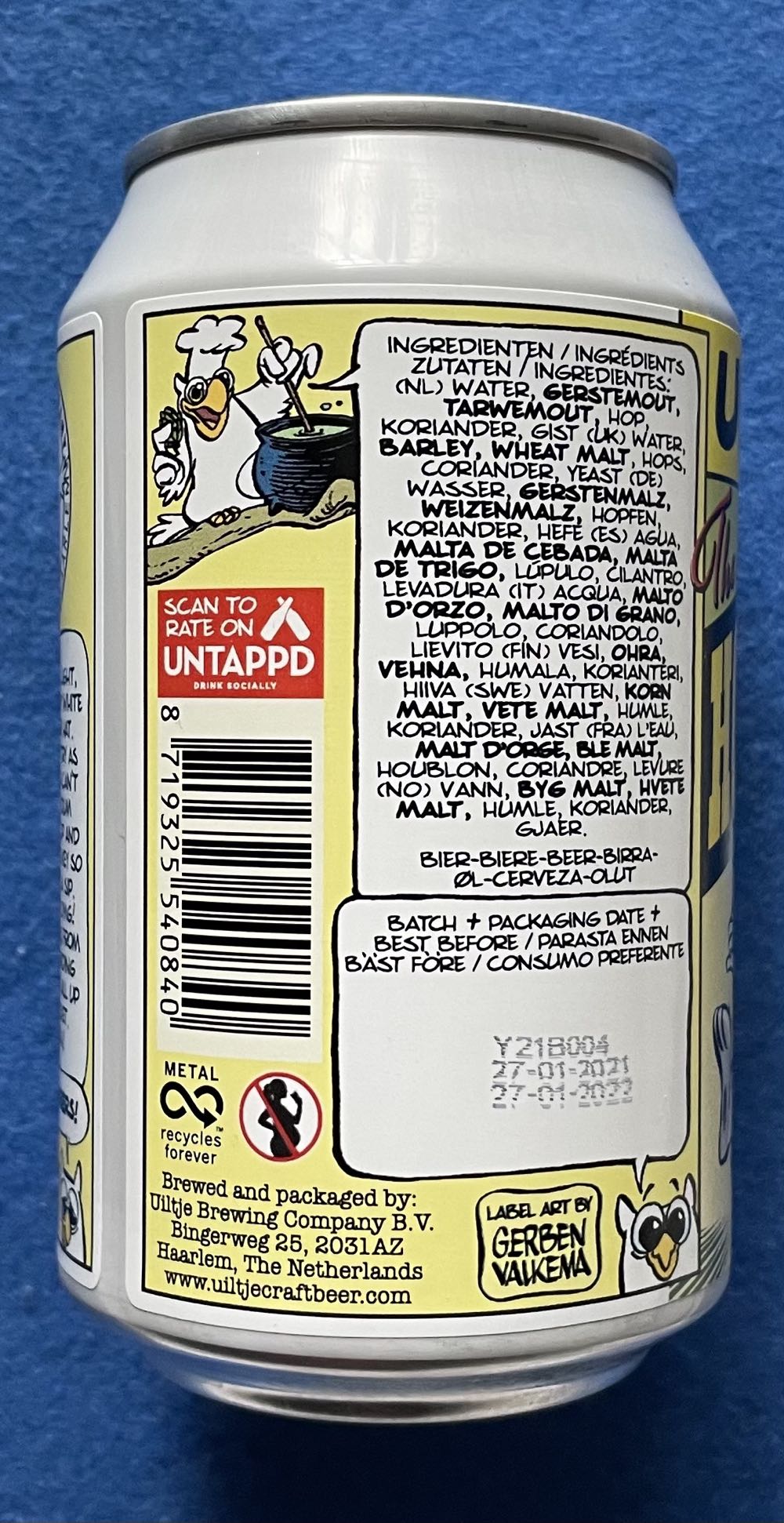 The Great Hoo-Dini Lentebier - Uiltje Brewing Company (330 mL) alcohol collectible [Barcode 8719325540840] - Main Image 4