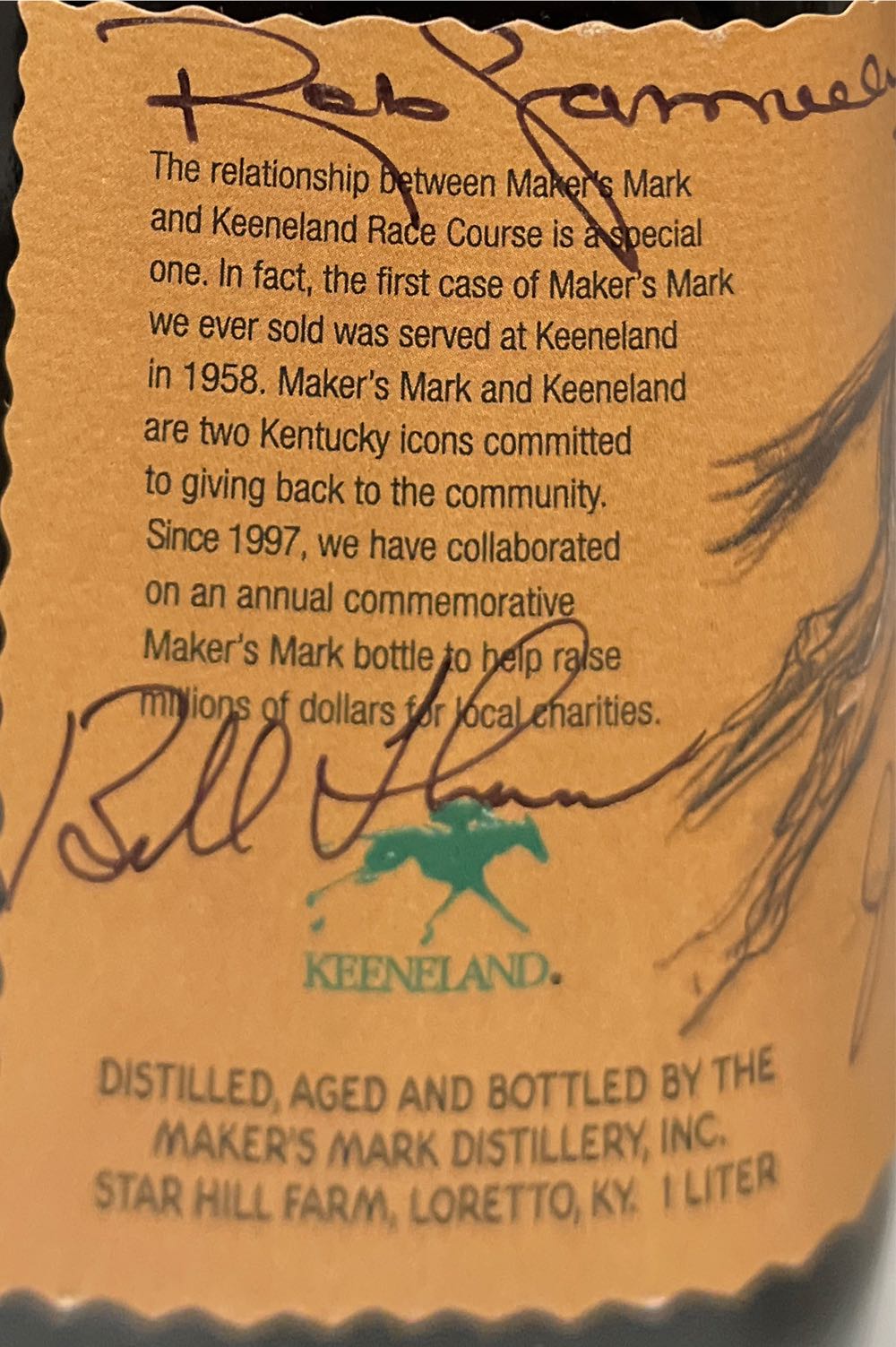 Maker’s Mark 2020 Keeneland Edition - Maker’s Mark Distillery (1 L) alcohol collectible [Barcode 085246501528] - Main Image 3