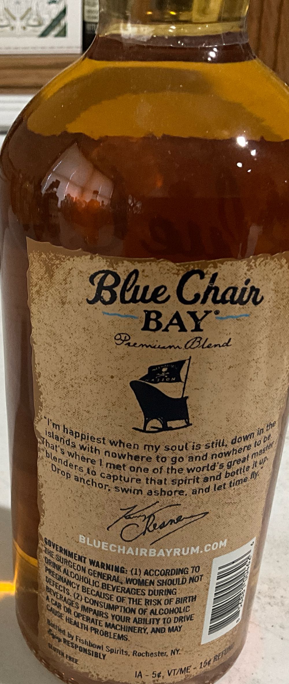Blue Chair Bay Premium Blend Spiced Rum - Caribbean - Blue Chair Bay Rum (750 mL) alcohol collectible [Barcode 856881004626] - Main Image 2