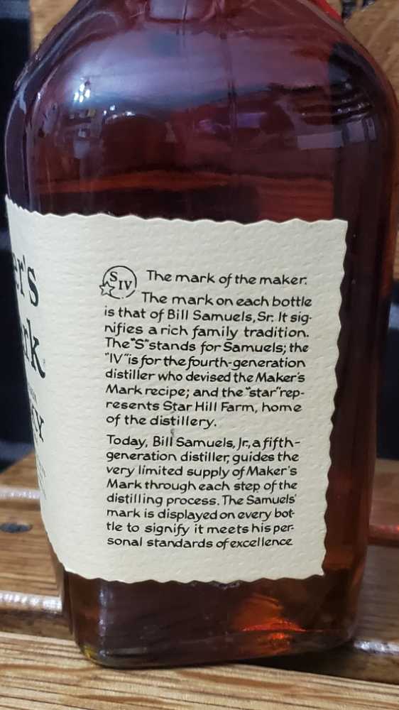 Maker’s Mark SIV - Maker’s Mark Distillery Inc. (750 mL) alcohol collectible [Barcode 088928139439] - Main Image 3