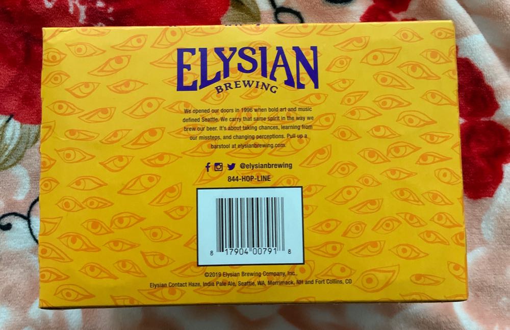 Elysian Contact Haze Ipa 6pk 12oz Can Wine - Elysian Brewing (12 FL OZ) alcohol collectible [Barcode 817904007918] - Main Image 2