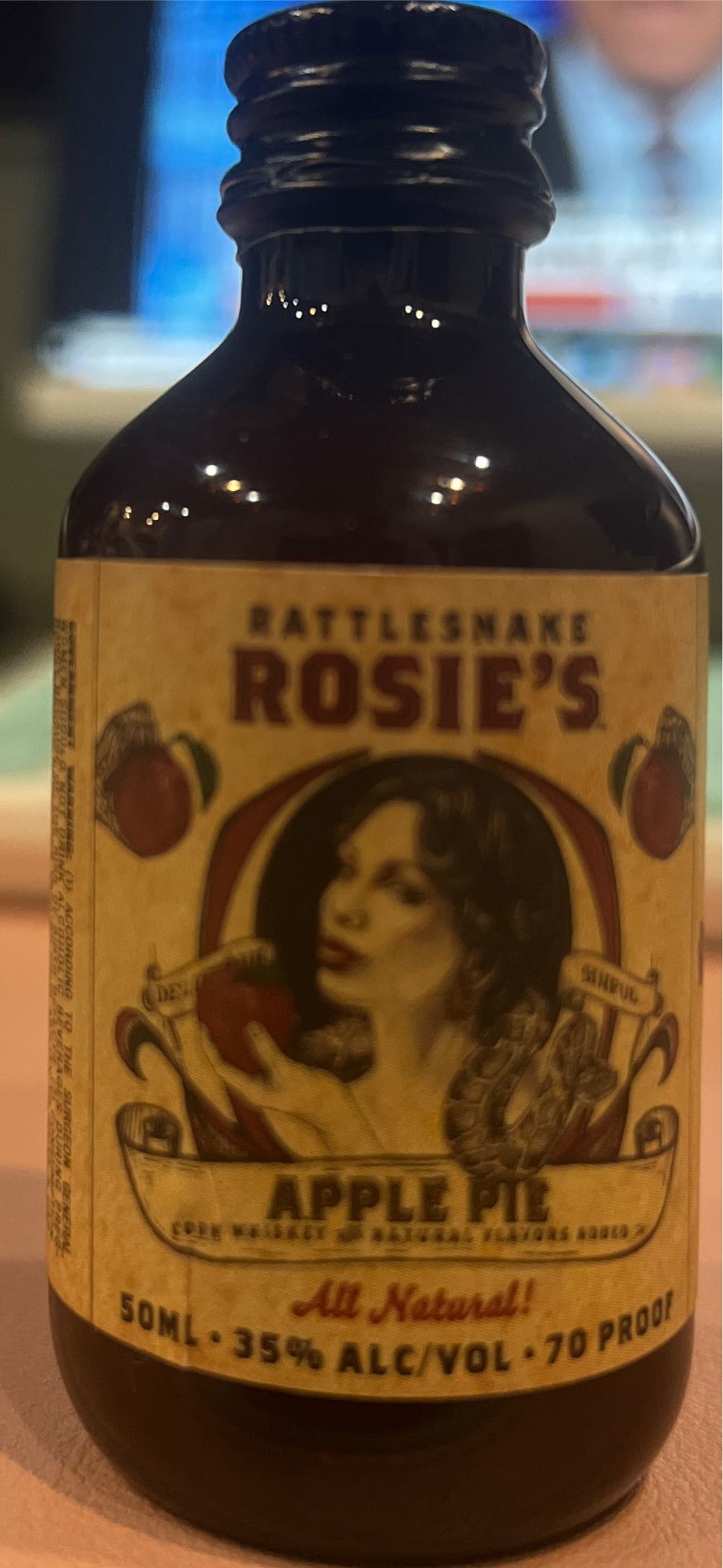 Iron Smoke Rattle Snake Rosie’s Apple Pie - Iron Smoke Distillery (50 mL) alcohol collectible [Barcode 852001005061] - Main Image 2