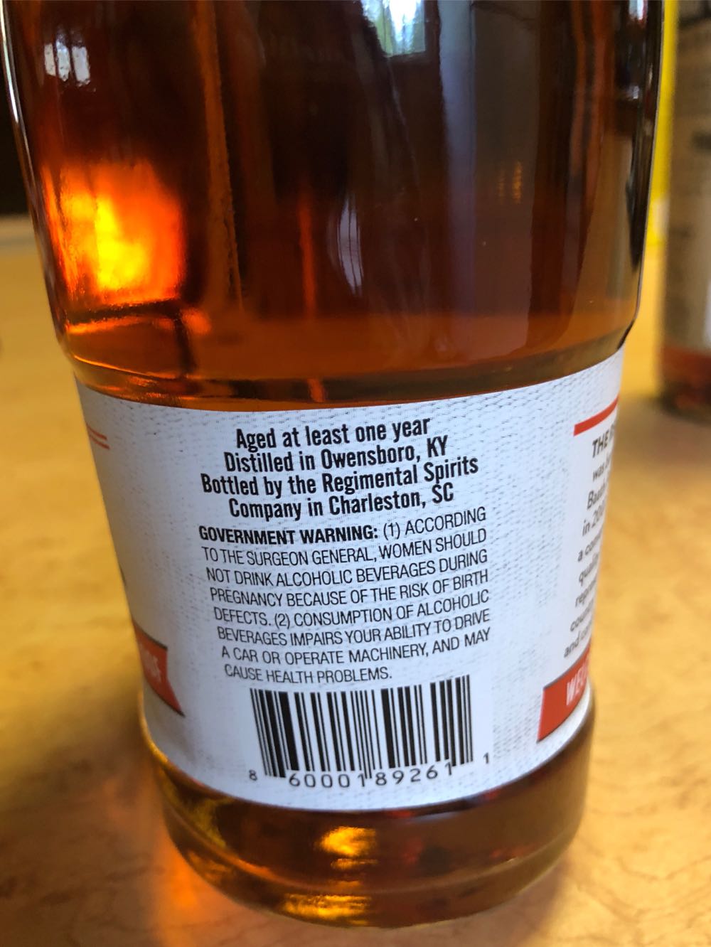 Regimental Whiskey - Regimental Spirits Company (750 mL) alcohol collectible [Barcode 860001892611] - Main Image 3