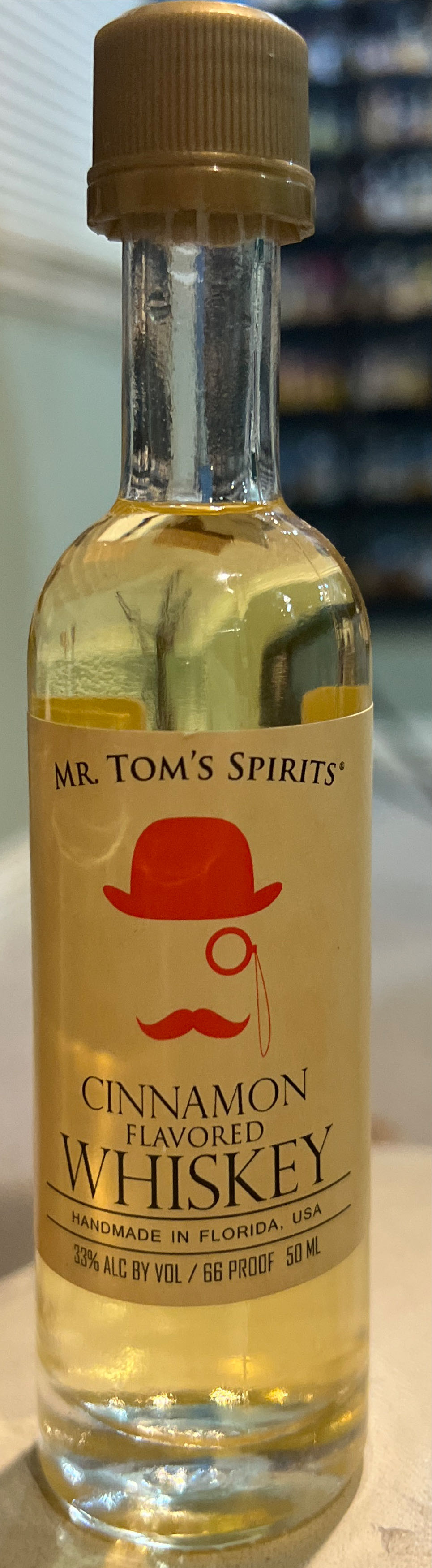 mr. toms spirits cinnamon whiskey  alcohol collectible - Main Image 2