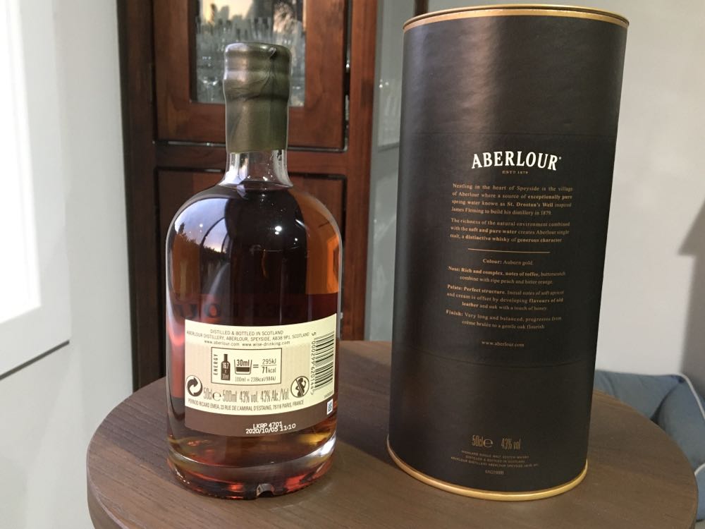 ABERLOUR 18y Highland Single Malt Scotch Whisky - The Aberlour Distillery (500 mL) alcohol collectible [Barcode 5000299620144] - Main Image 4