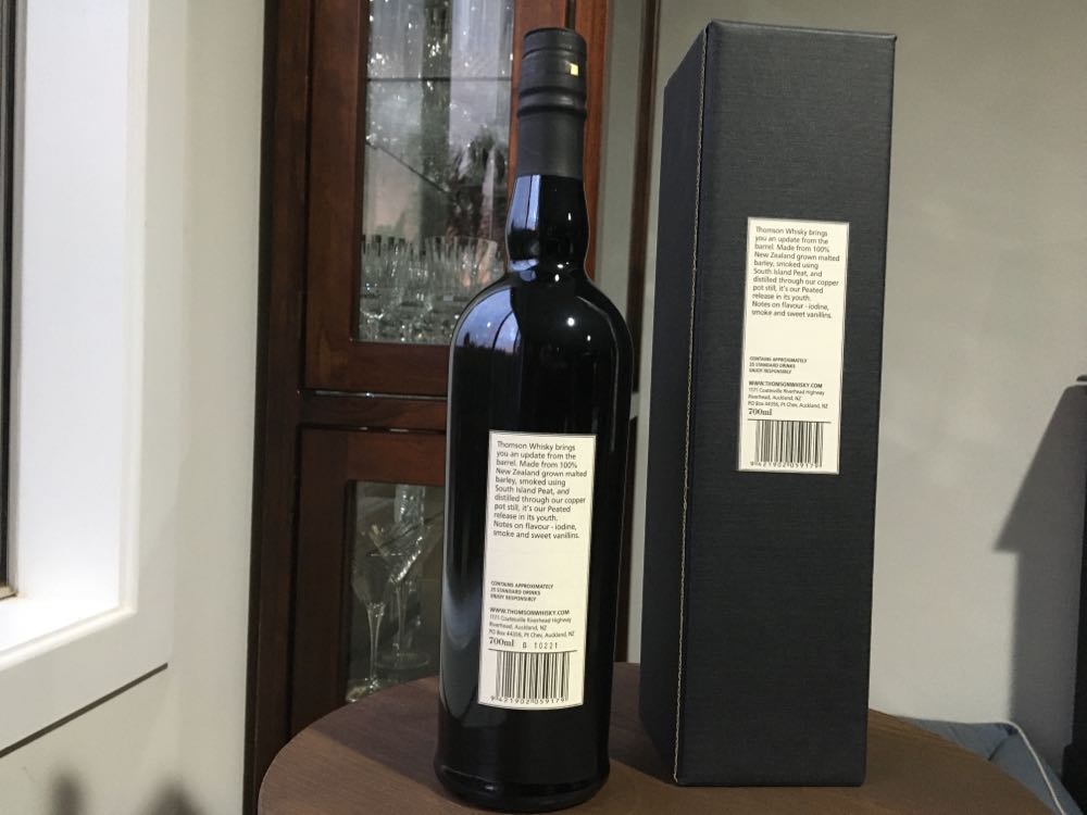 Thomson Whisky Peated Single Malt Progress Report - Thomson Whisky New Zealand (700 mL) alcohol collectible [Barcode 9421902059179] - Main Image 3
