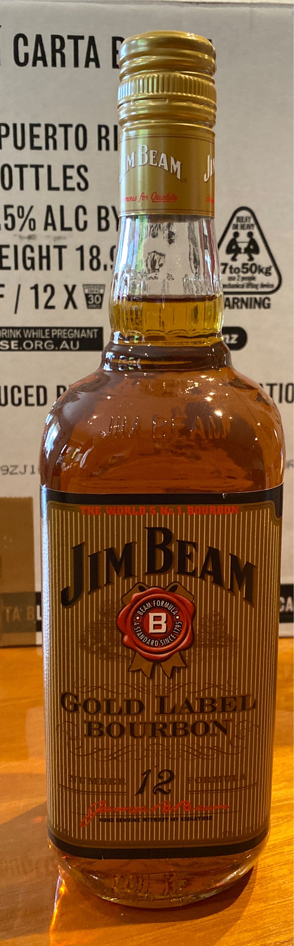 Jim Beam Gold Label Bourbon  alcohol collectible [Barcode 080686001980] - Main Image 1