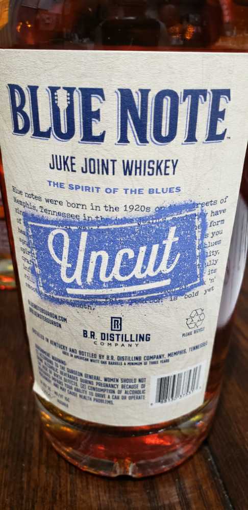 Blue Note Juke Joint Uncut - B.R. Distilling Company (750 mL) alcohol collectible [Barcode 688130375313] - Main Image 3
