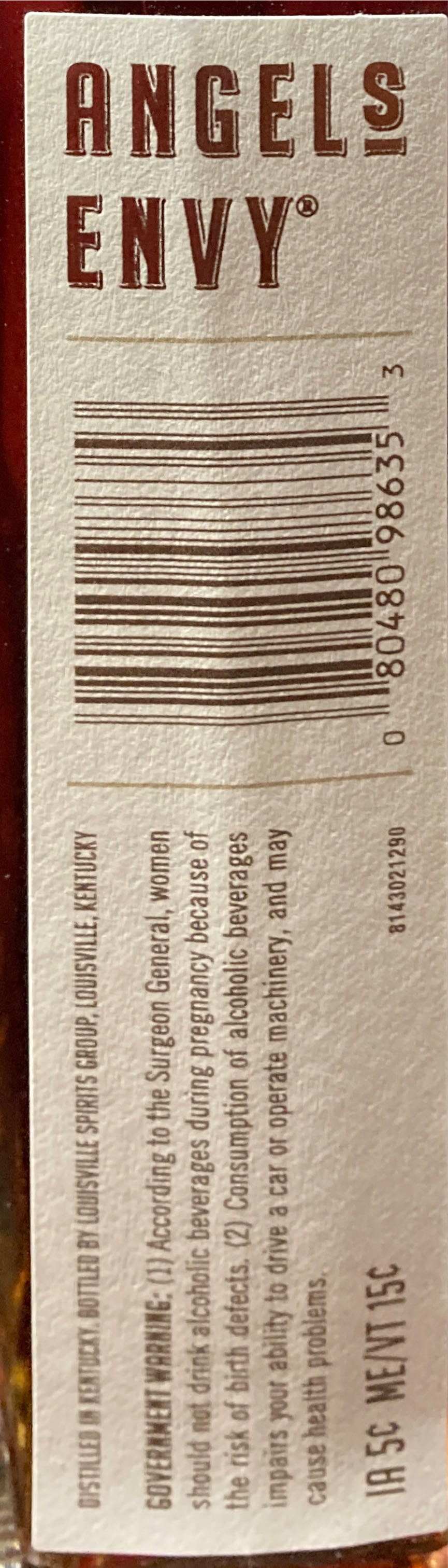 Angel’s Envy Private Selection Single Barrel Kappys - Angel’s Envy (750 mL) alcohol collectible [Barcode 080480986353] - Main Image 3