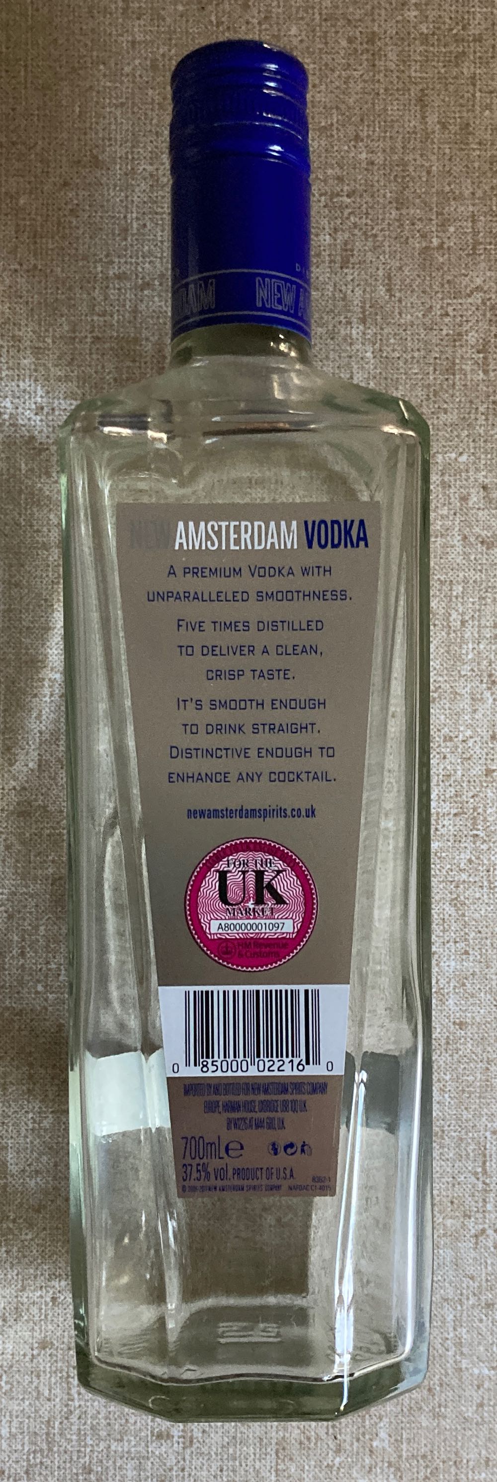 No. 525 Vodka - New Amsterdam Spirits Company (700 mL) alcohol collectible [Barcode 085000022160] - Main Image 2