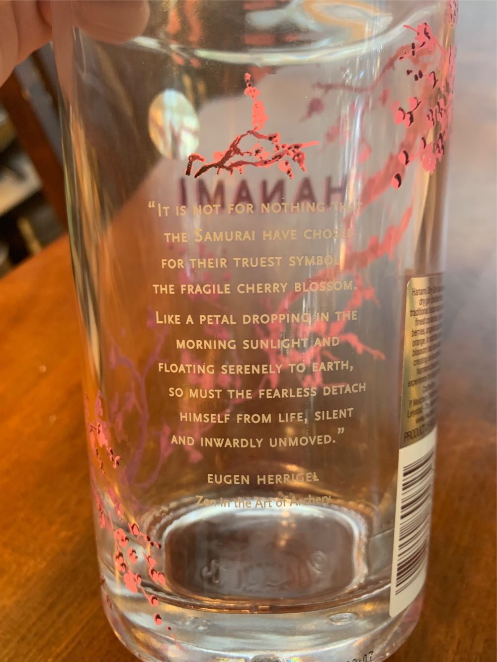 Hanami - P. Melchers Distilleries BV Lelystad (750 mL) alcohol collectible [Barcode 087290800725] - Main Image 2