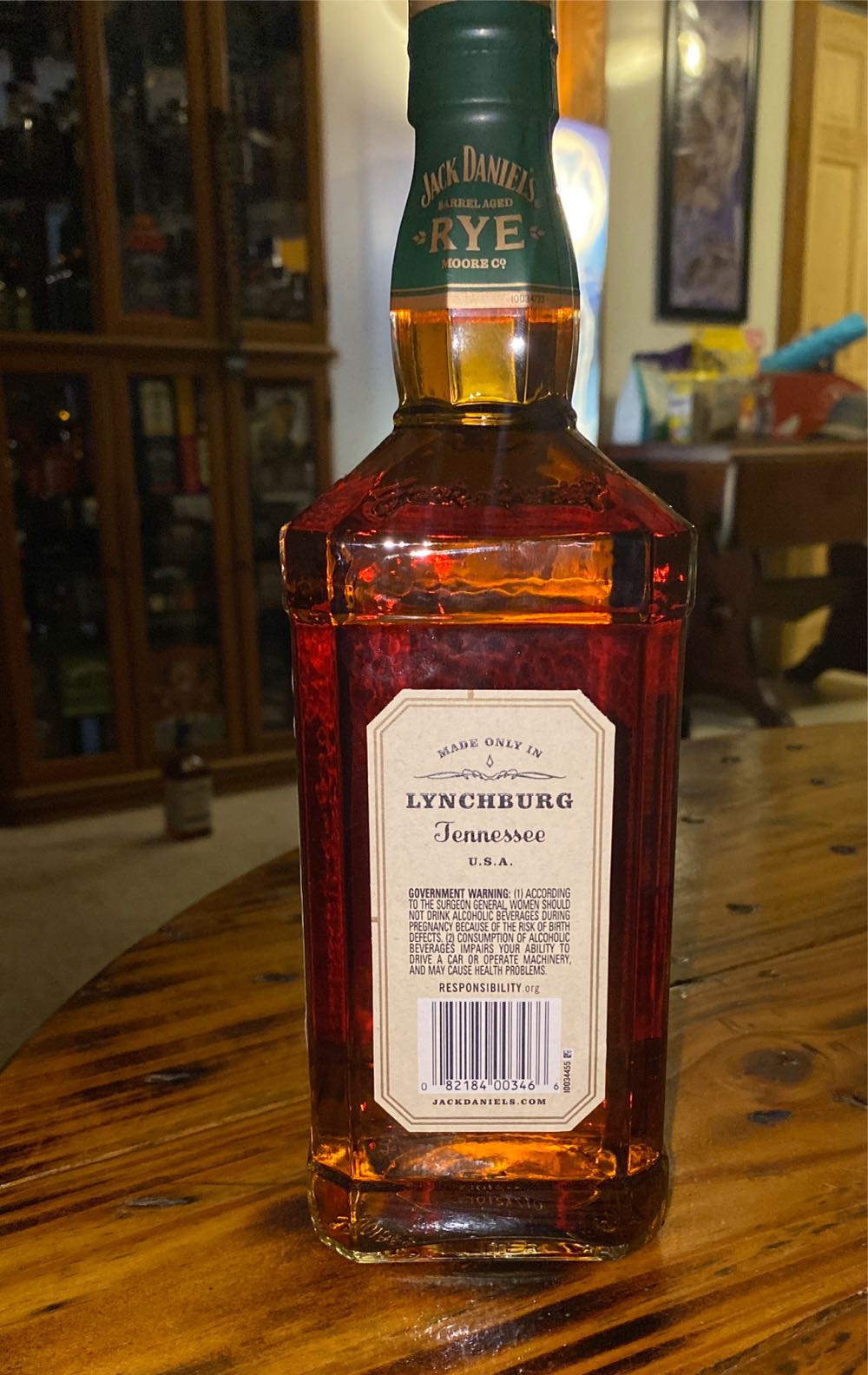 Jack Daniel’s Rye - Jack Daniel’s Distillery, Lynchburg, TN (1 L) alcohol collectible [Barcode 082184003466] - Main Image 2