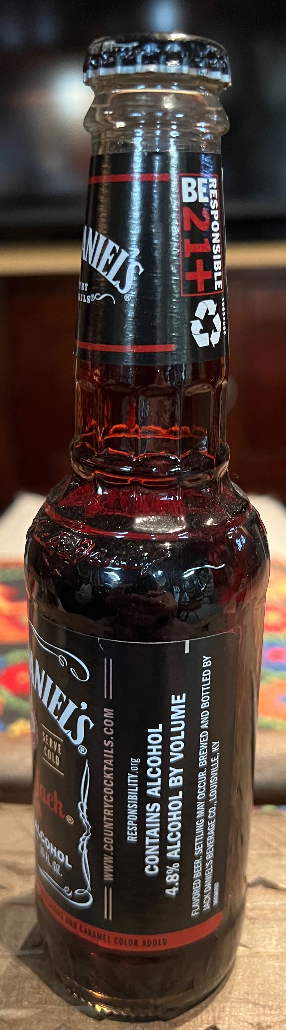 Black Jack Cola - Jack Daniel’s Beverage Co. (10 FL OZ) alcohol collectible [Barcode 082184026052] - Main Image 3