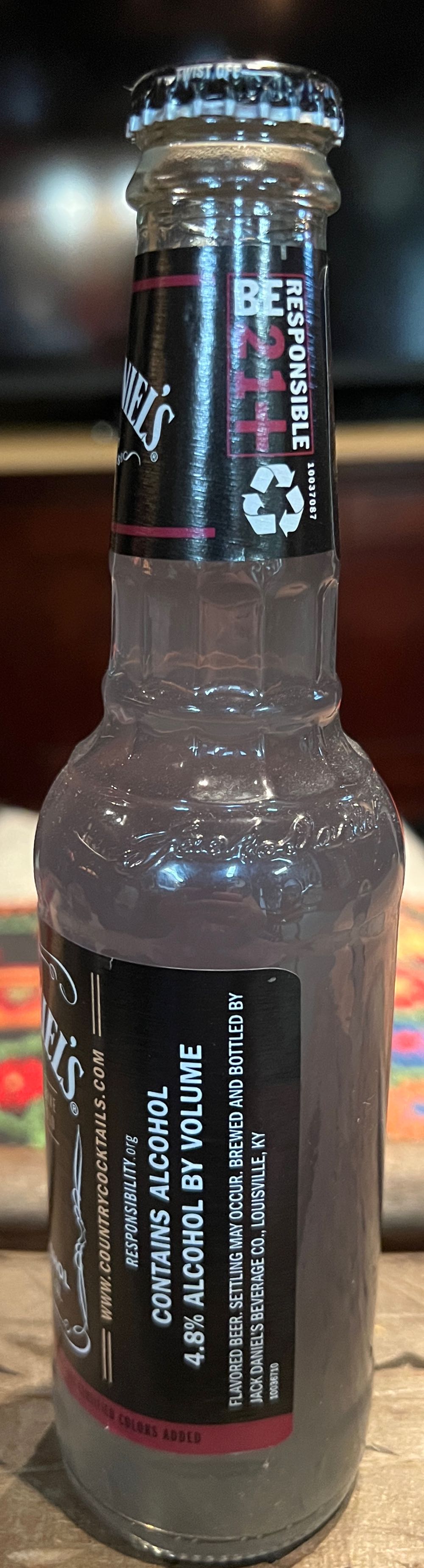 Wildberry Jack - Jack Daniel’s Beverage Co. (10 FL OZ) alcohol collectible [Barcode 082184026045] - Main Image 3