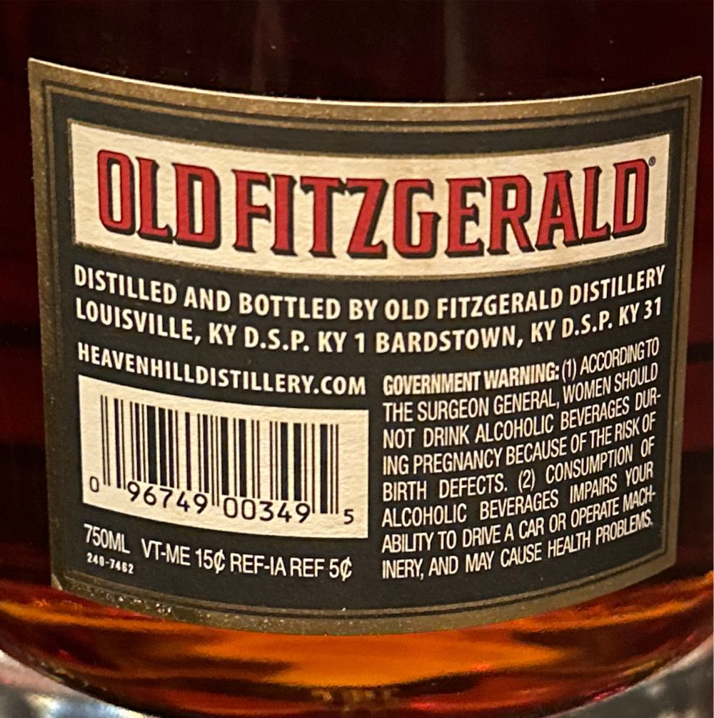 Old Fitzgerald BiB 14 Year - Fall 2020 - Heaven Hill (750mL) alcohol collectible [Barcode 096749003495] - Main Image 3