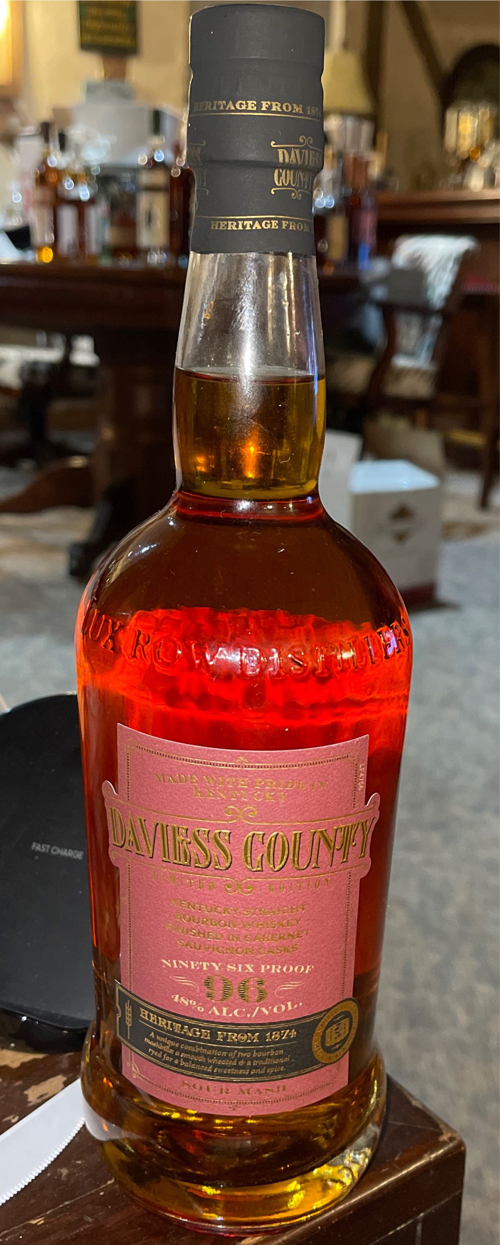 Daviess County Cabernet Sauvignon Cask - Lux Row Distillers (750mL) alcohol collectible [Barcode 088352134796] - Main Image 3
