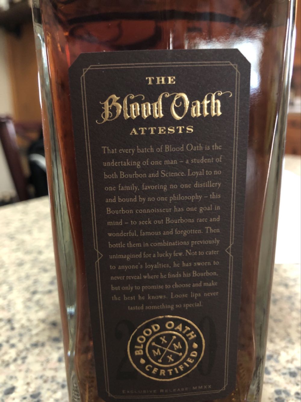 Blood Oath “Pact 7” 2021 - Lux Row Distillers (750mL) alcohol collectible [Barcode 088352136257] - Main Image 3