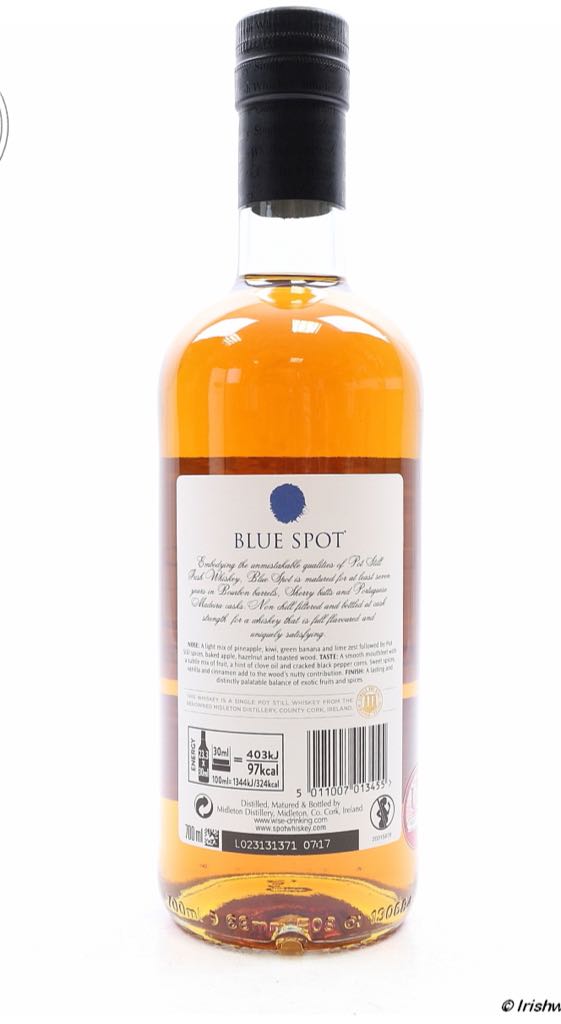 Spot: Blue 7 Year Cask Strength - Mitchell And Sons (750mL) alcohol collectible [Barcode 080432116432] - Main Image 2
