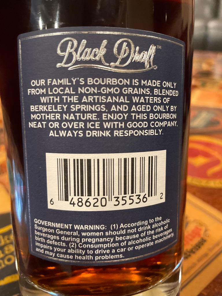 Black Draft Cask Strength - Black Draft Distillery (750mL) alcohol collectible [Barcode 648620355362] - Main Image 2