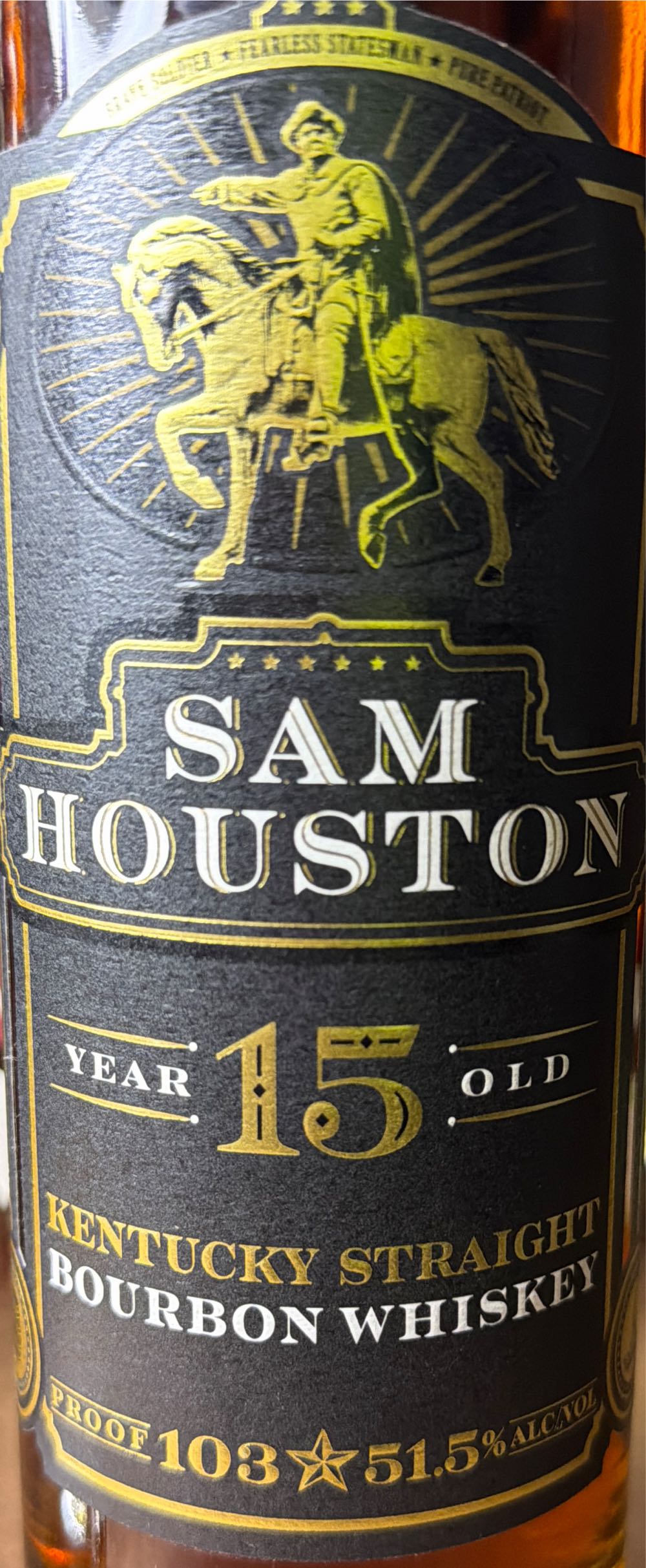 Sam Houston 15 Year - Three Springs Bottling Company (750mL) alcohol collectible [Barcode 812459014756] - Main Image 4