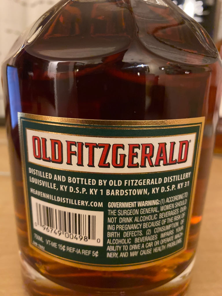 Old Fitzgerald 8 Yr 2021 - Old Fitzgerald Distillery (750mL) alcohol collectible [Barcode 096749004980] - Main Image 2