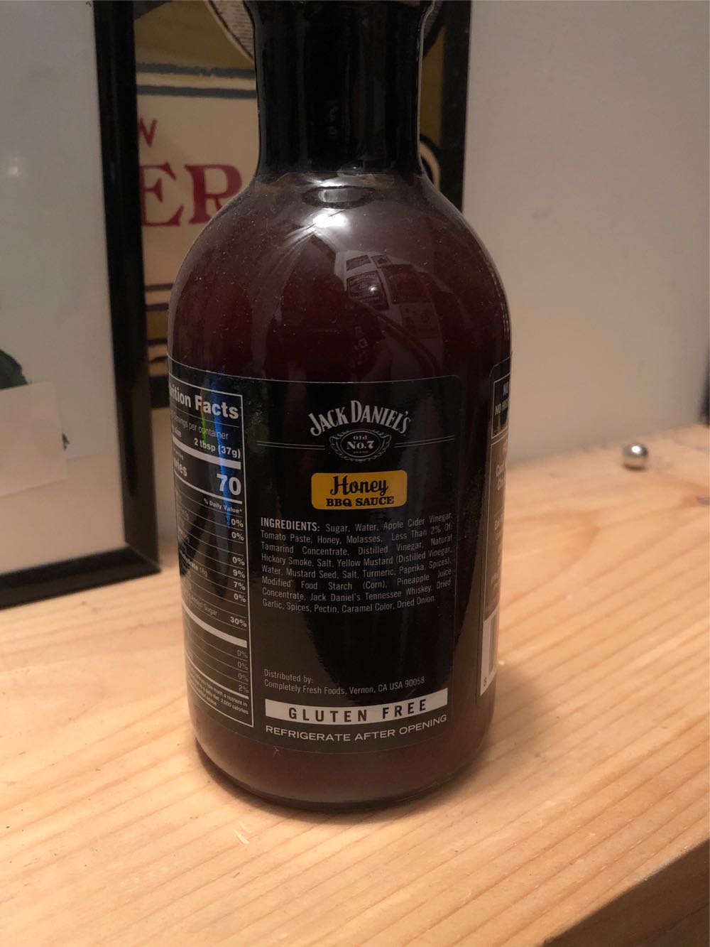 BBQ Sauce - Honey - Completely Fresh Foods (19.5 FL OZ) alcohol collectible [Barcode 810020930344] - Main Image 2